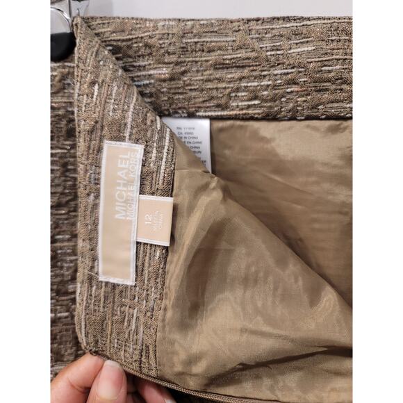 Michael Kors Gold Brocade Mini Skirt - Picture 6 of 8